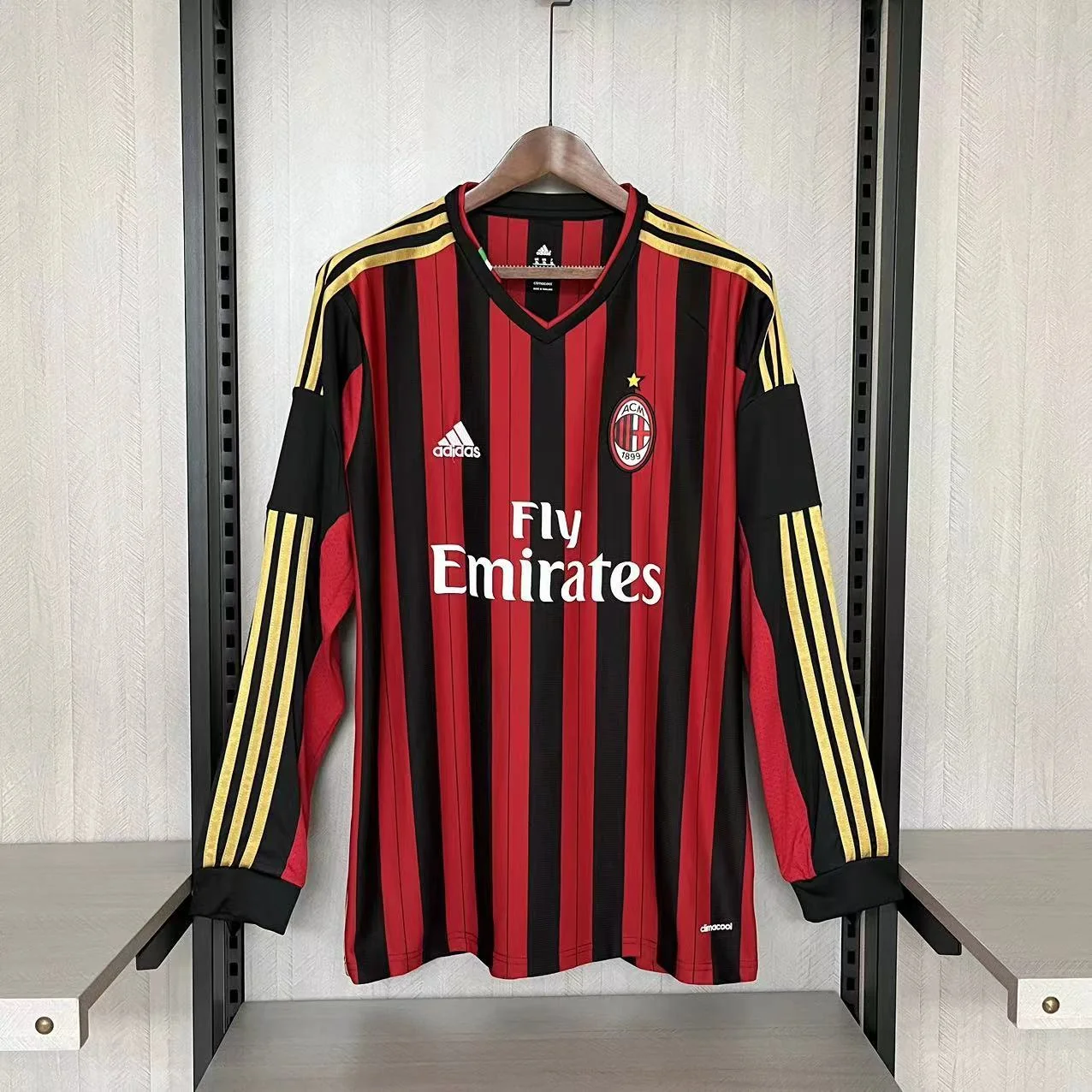 AC Milan Titular 2013-14 Retro Manga Larga, foto 1