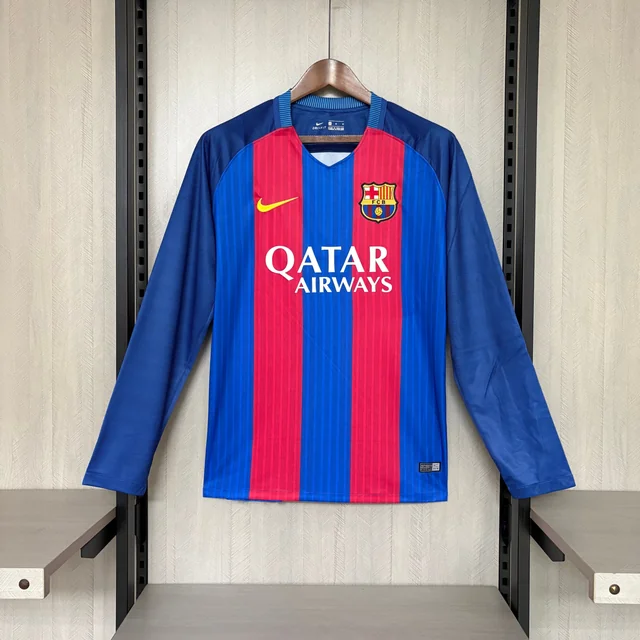 Barcelona Titular 2016-17 Retro Manga Larga