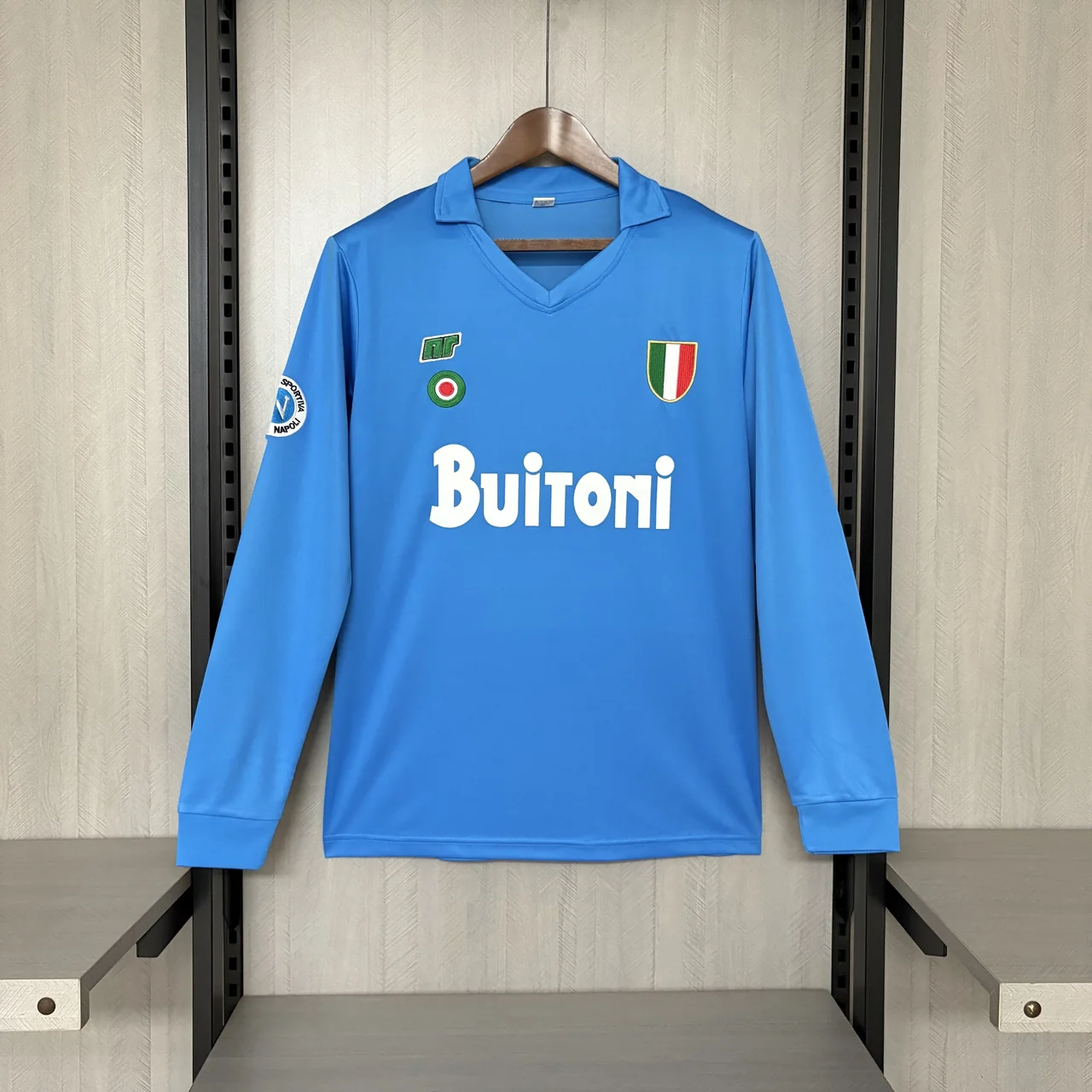 Napoli Titular 1987-88 Retro Manga Larga, foto 1